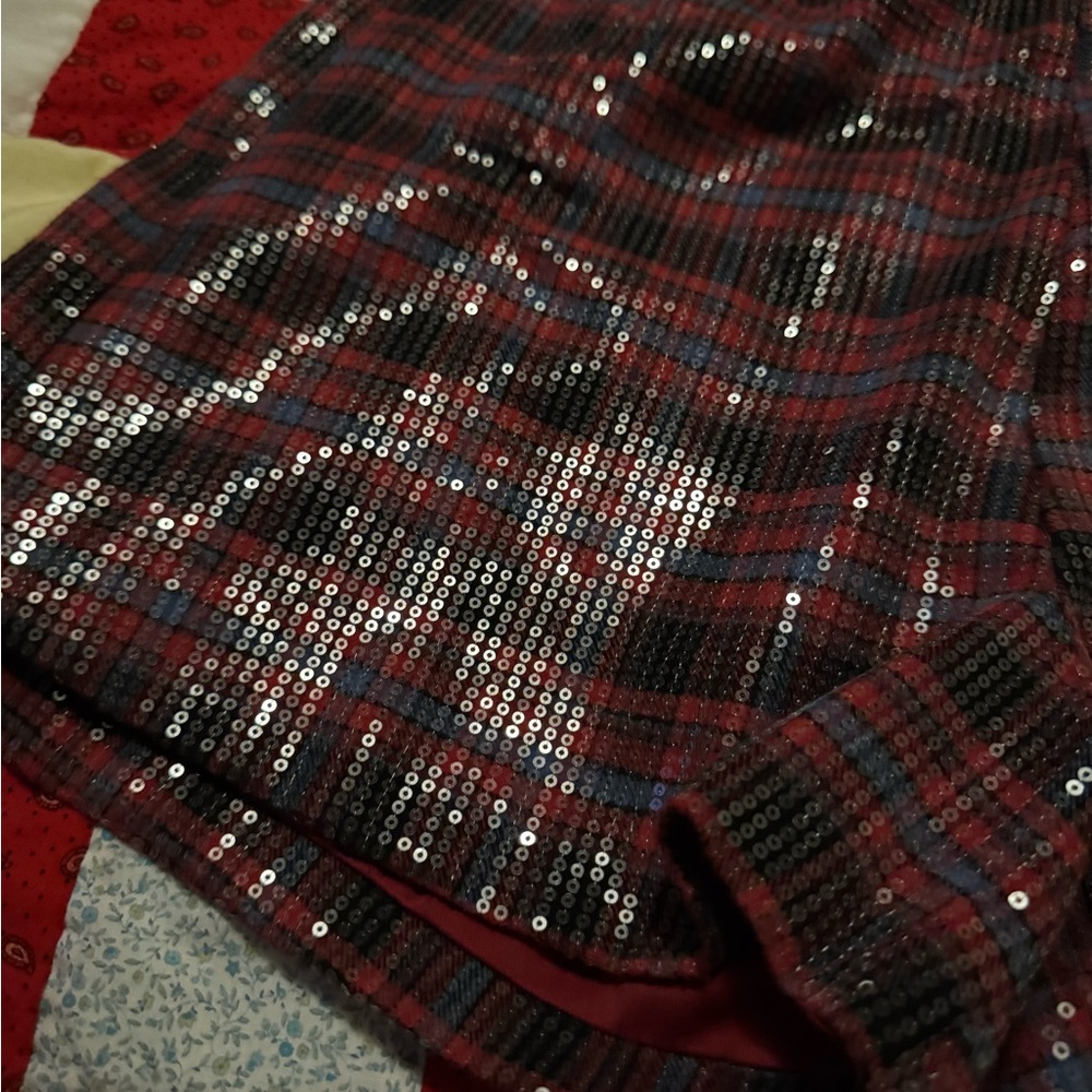 Glam Red and Black Plaid Romper - Picture 3 of 7